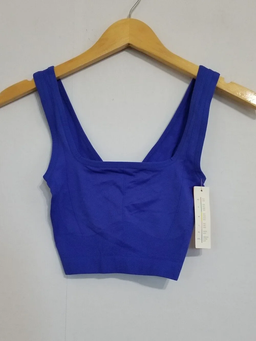 NWT Colsie Blue Stretch Crop Tank Brami Top Size XS